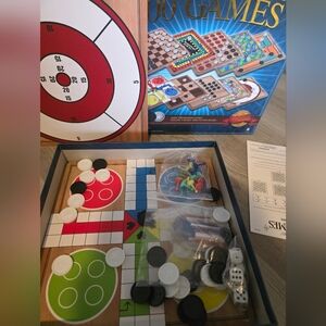 Classic 100 Games Set with Colorful Pieces